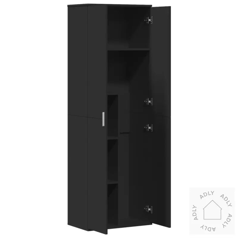 Highboard Svart 60X35X180 Cm Konstruert Tre