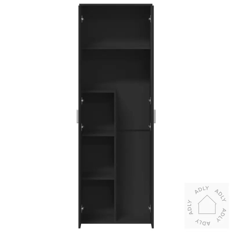 Highboard Svart 60X35X180 Cm Konstruert Tre