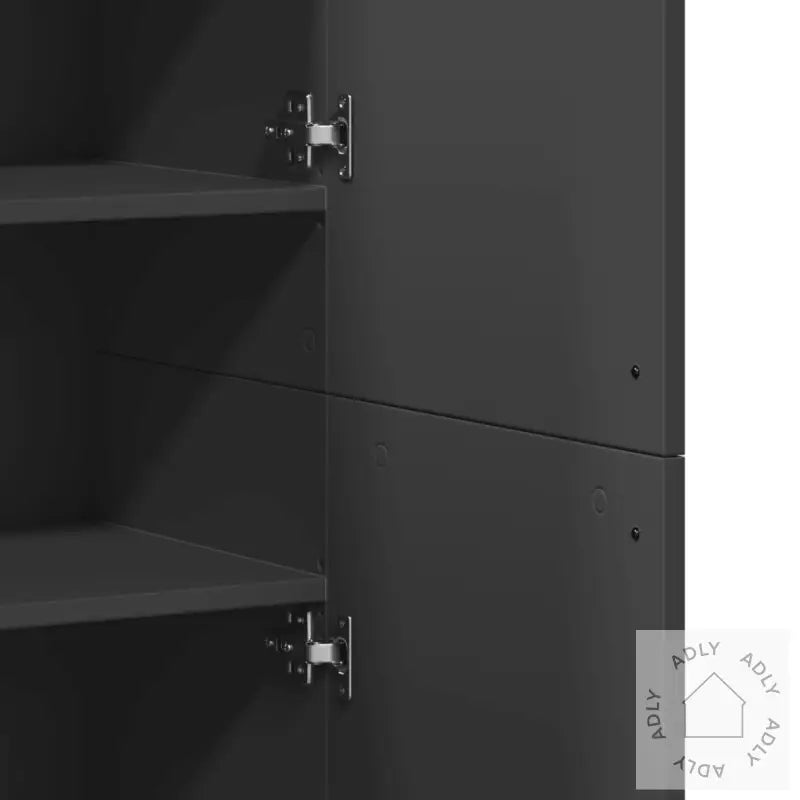Highboard Svart 80X35X180 Cm Konstruert Tre