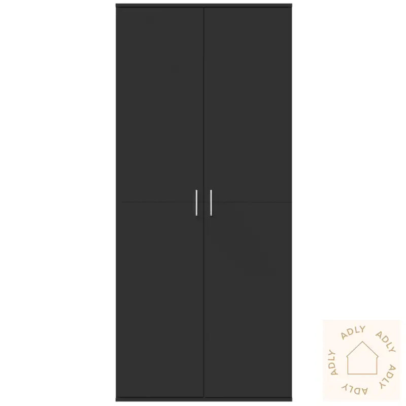 Highboard Svart 80X35X180 Cm Konstruert Tre