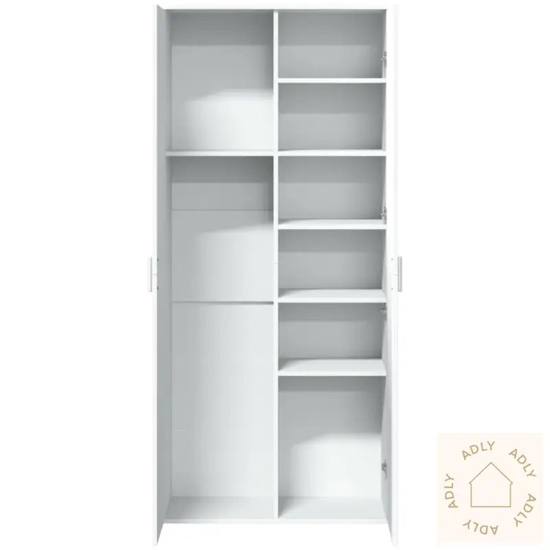 Highboard Hvit 80X35X180 Cm Konstruert Tre