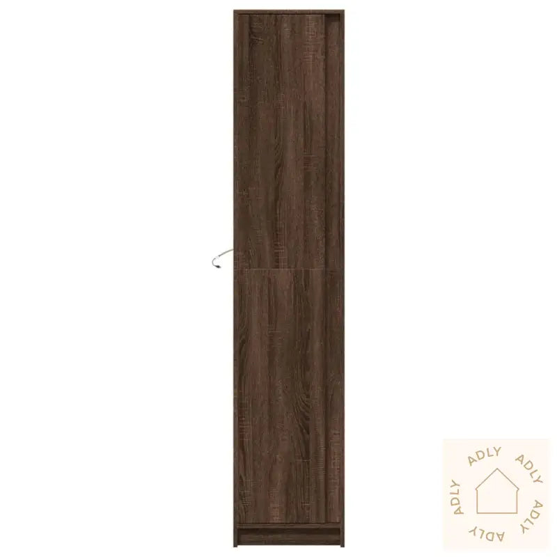 Garderobe Med Led Brun Eik 41,5X32,5X200 Cm Konstruert Tre