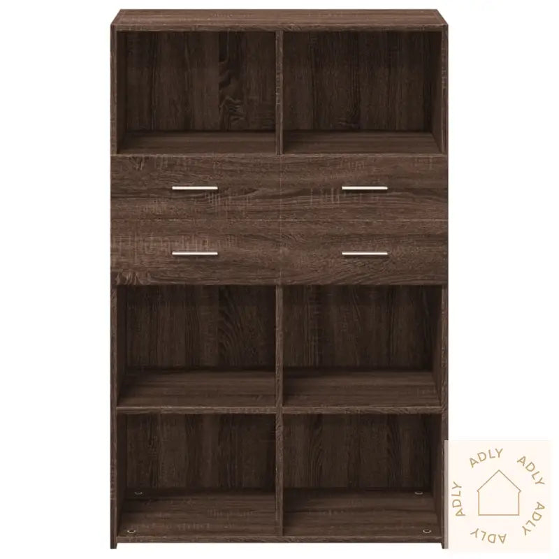 Hylle Brun Eik 80X42,5X124 Cm Konstruert Tre