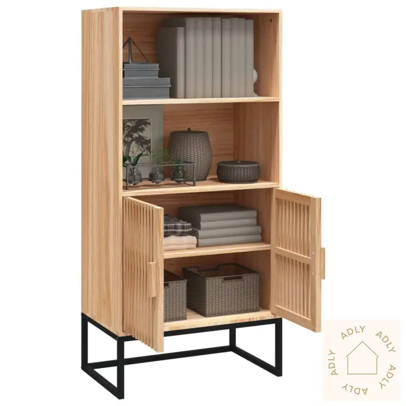 Highboard 60X35X125 Cm Konstruert Tre