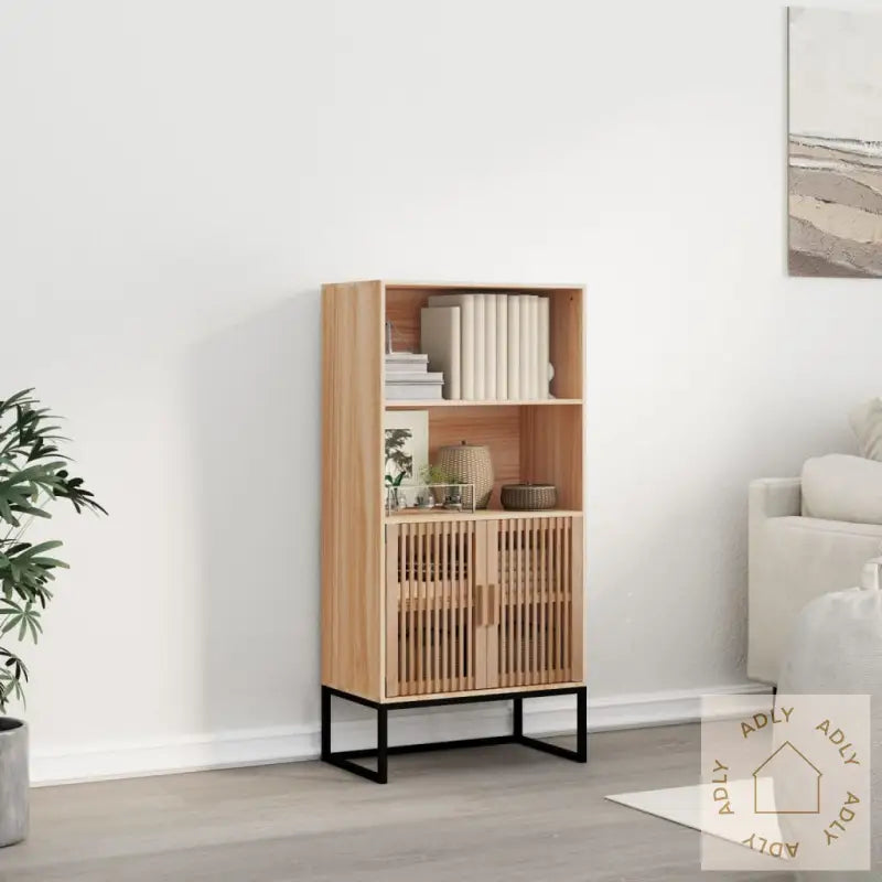 Highboard 60X35X125 Cm Konstruert Tre