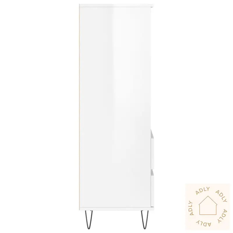 Highboard Høyglans Hvit 40X36X110 Cm Konstruert Tre