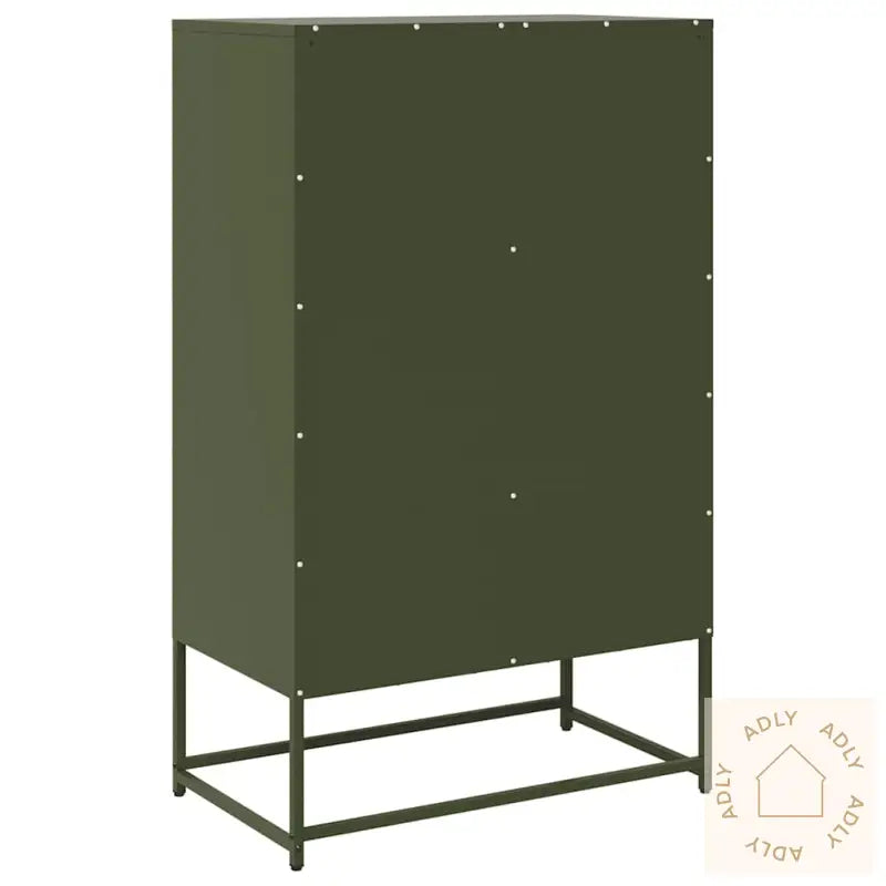 Highboard Olivengrønn 68X39X111,5 Cm Stål