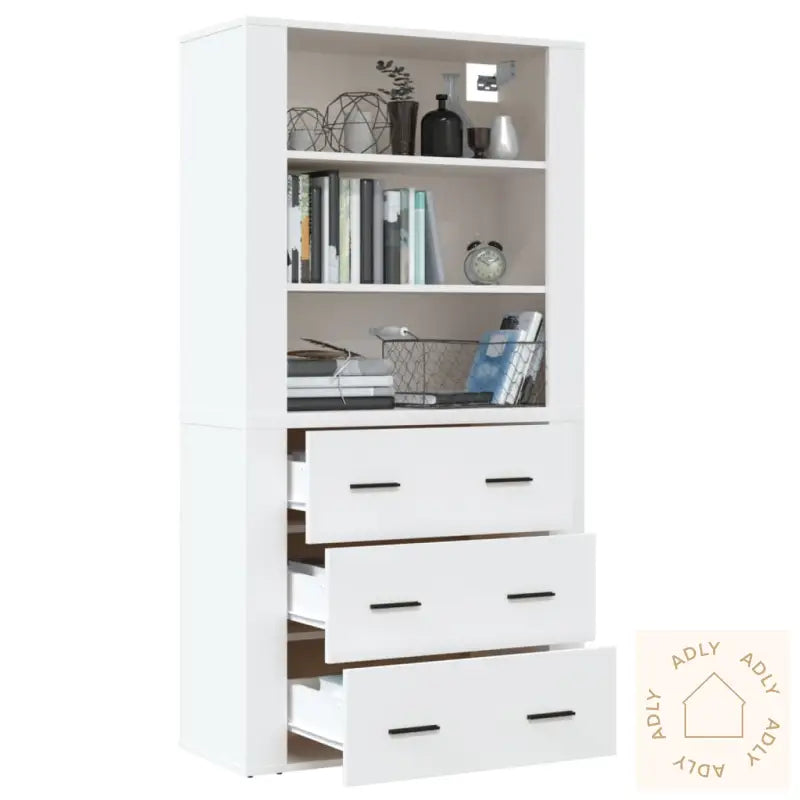 Highboard Hvit Konstruert Tre