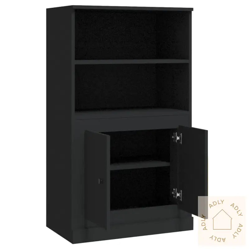 Highboard Svart 60X35,5X103,5 Cm Konstruert Tre