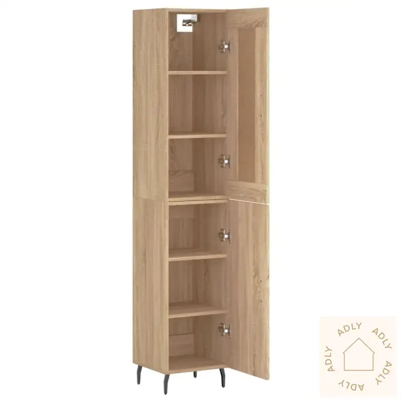 Highboard Sonoma Eik 34,5X34X180 Cm Konstruert Tre