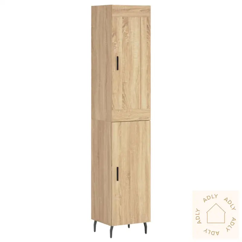 Highboard Sonoma Eik 34,5X34X180 Cm Konstruert Tre