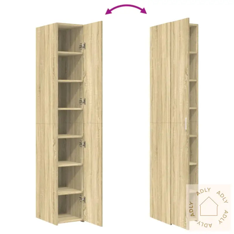 Hylle Sonoma Eik 30X42,5X185 Cm Konstruert Tre