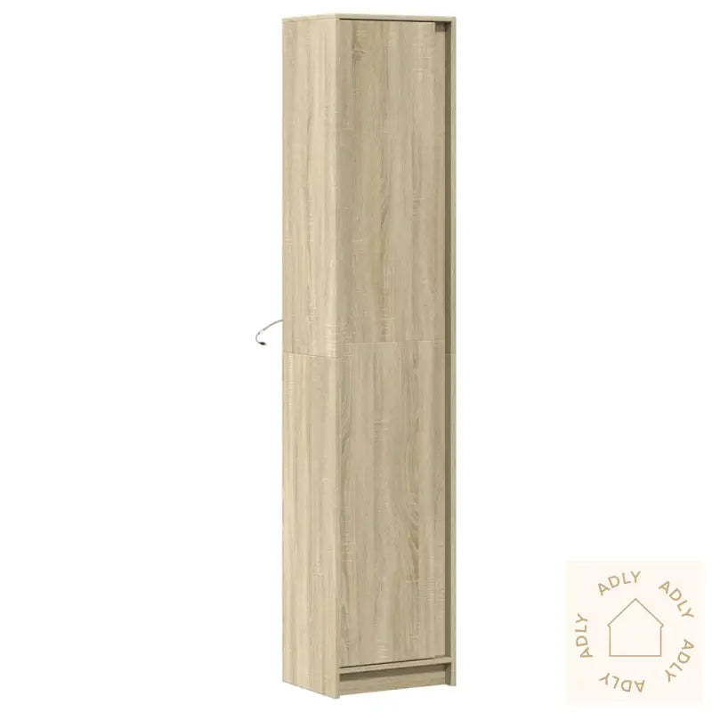 Garderobe Med Led Sonoma Eik 41,5X32,5X200 Cm Konstruert Tre