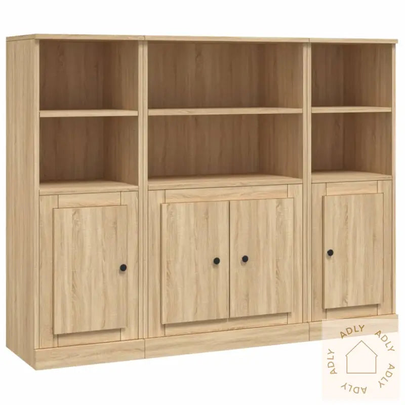 Highboards 3 Stk Sonoma Eik Konstruert Tre