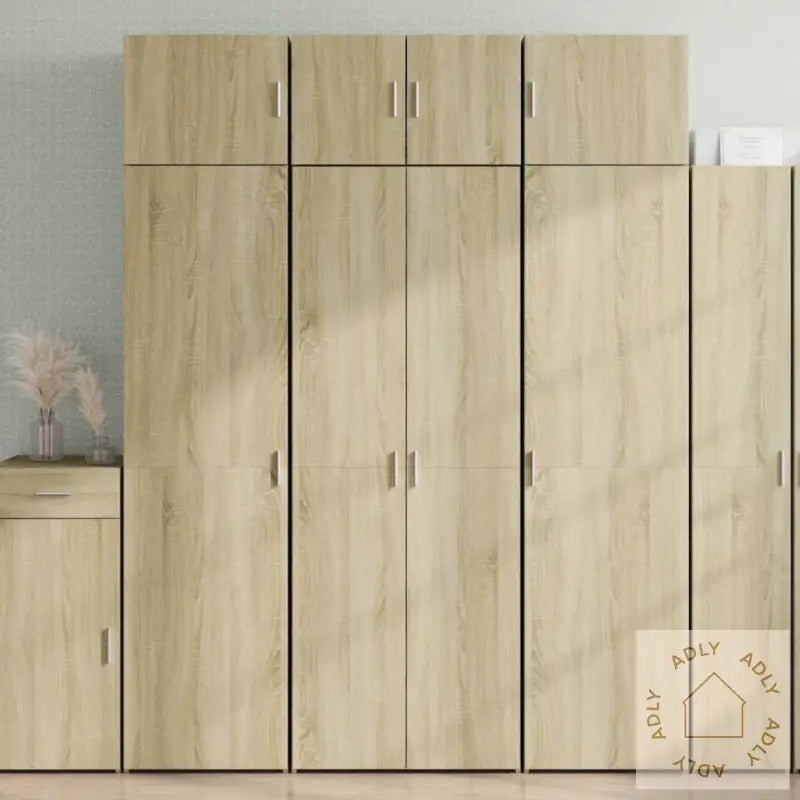 Highboard Sonoma Eik 70X42,5X185 Cm Konstruert Tre