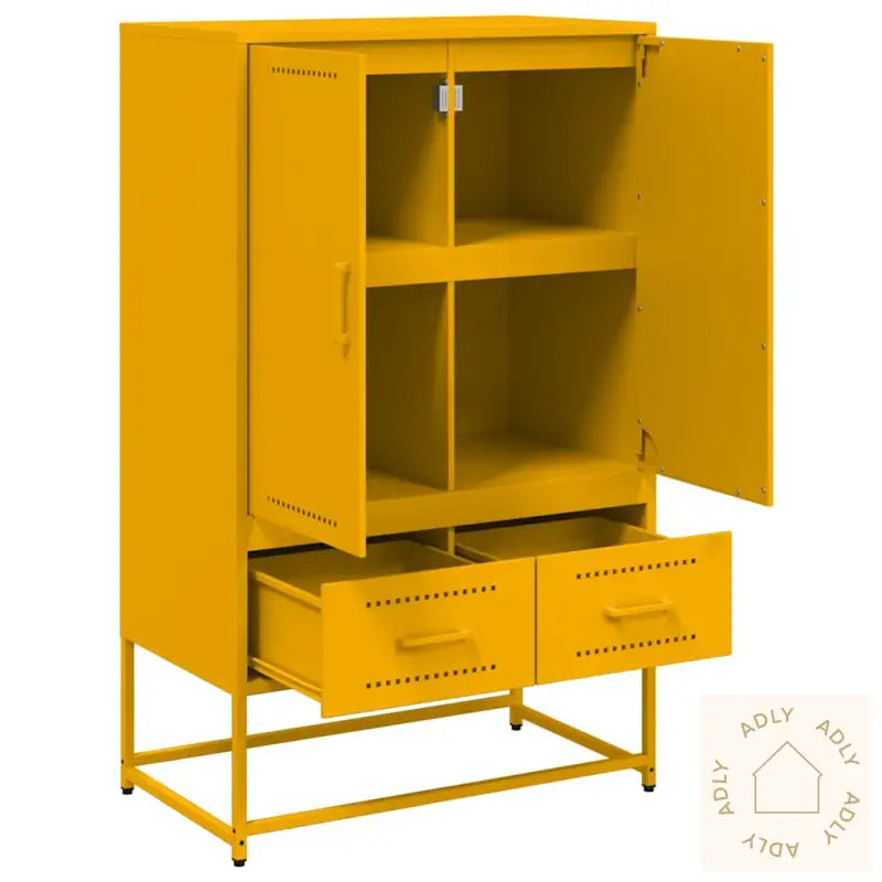Highboard Sennepsgul 68X39X111,5 Cm Stål