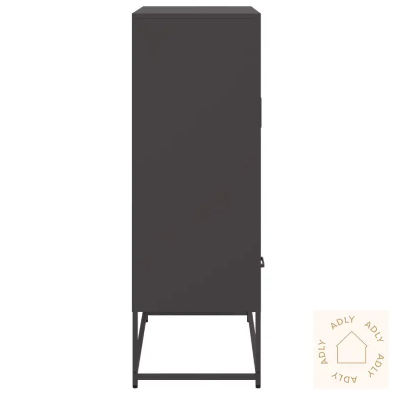 Highboard Svart 68X39X111,5 Cm Stål