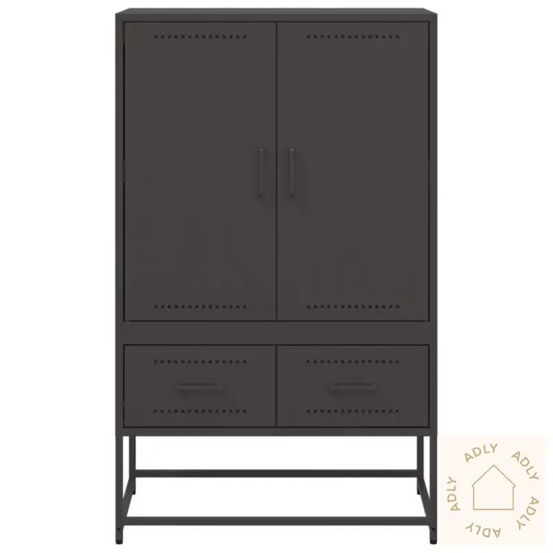 Highboard Svart 68X39X111,5 Cm Stål