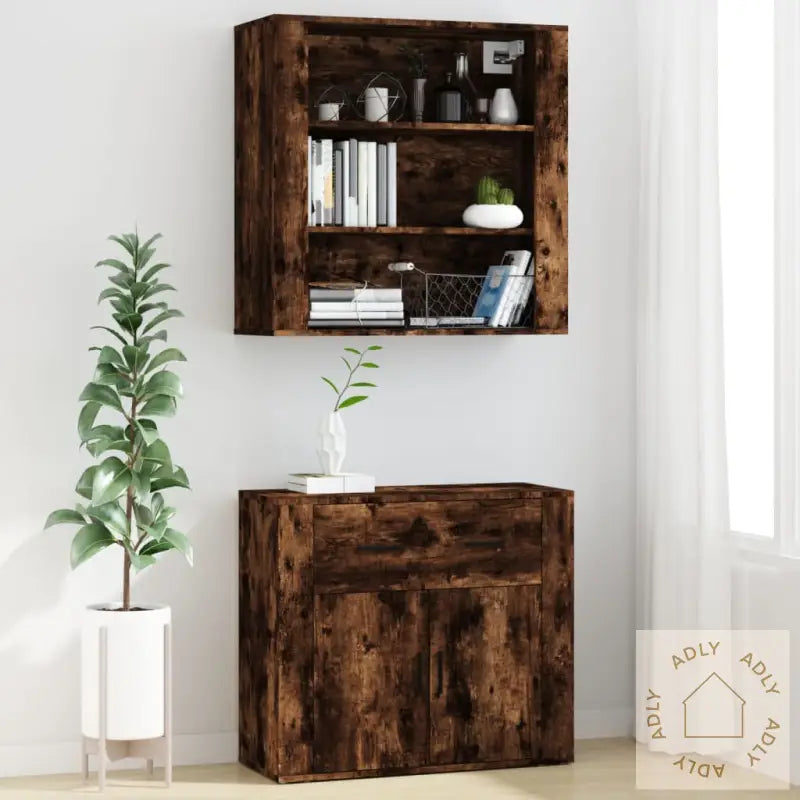 Highboard Røkt Eik Konstruert Tre