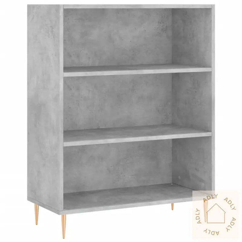 Highboard Betonggrå 69,5X32,5X180 Cm Konstruert Tre