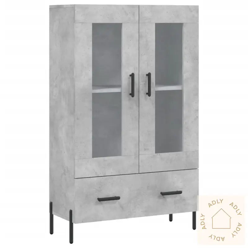 Highboard Betonggrå 69,5X31X115 Cm Konstruert Tre