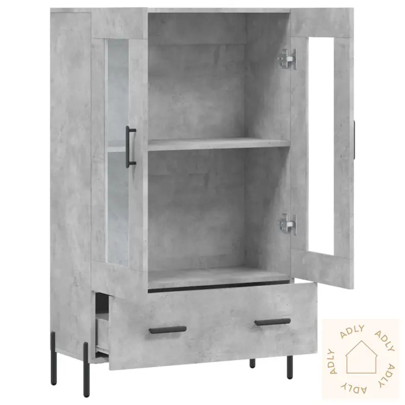 Highboard Betonggrå 69,5X31X115 Cm Konstruert Tre