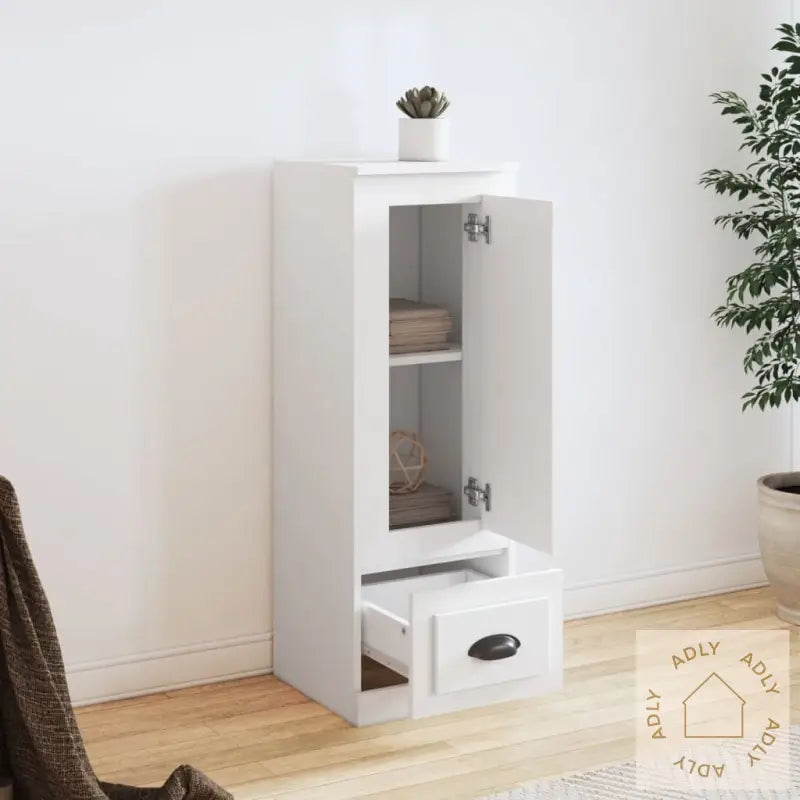 Highboard Hvit 36X35,5X103,5 Cm Konstruert Tre