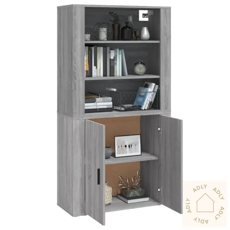 Highboard Grå Sonoma Konstruert Tre