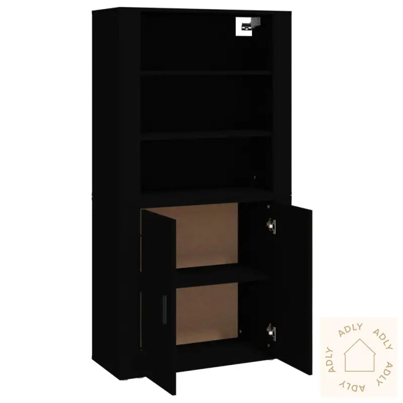 Highboard Svart Konstruert Tre