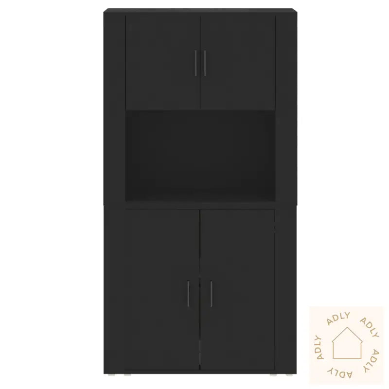 Highboard Svart Konstruert Tre