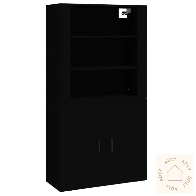 Highboard Svart Konstruert Tre