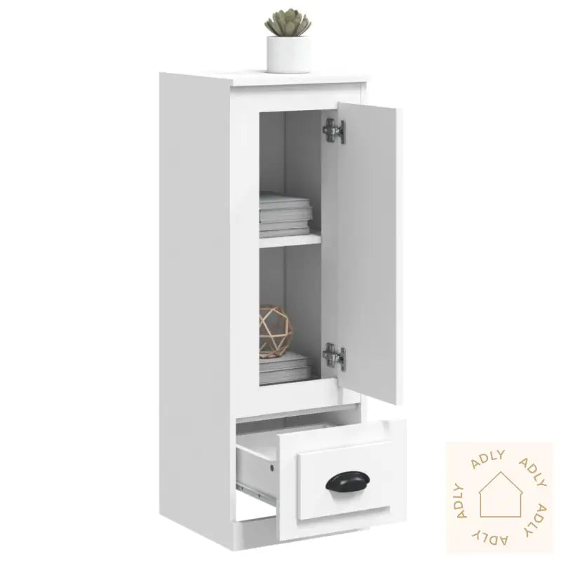 Highboard Hvit 36X35,5X103,5 Cm Konstruert Tre