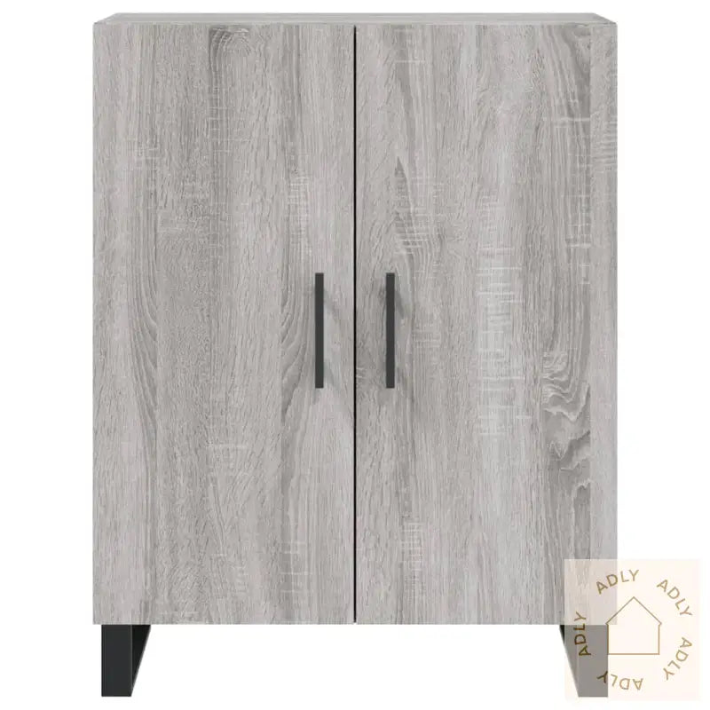 Highboard Grå Sonoma 69,5X34X180 Cm Konstruert Tre