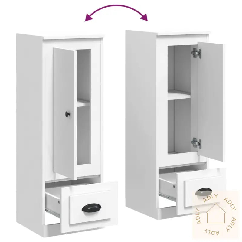 Highboard Hvit 36X35,5X103,5 Cm Konstruert Tre