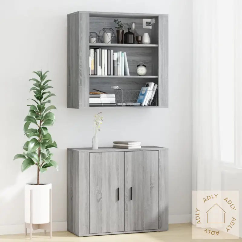 Highboard Grå Sonoma Konstruert Tre