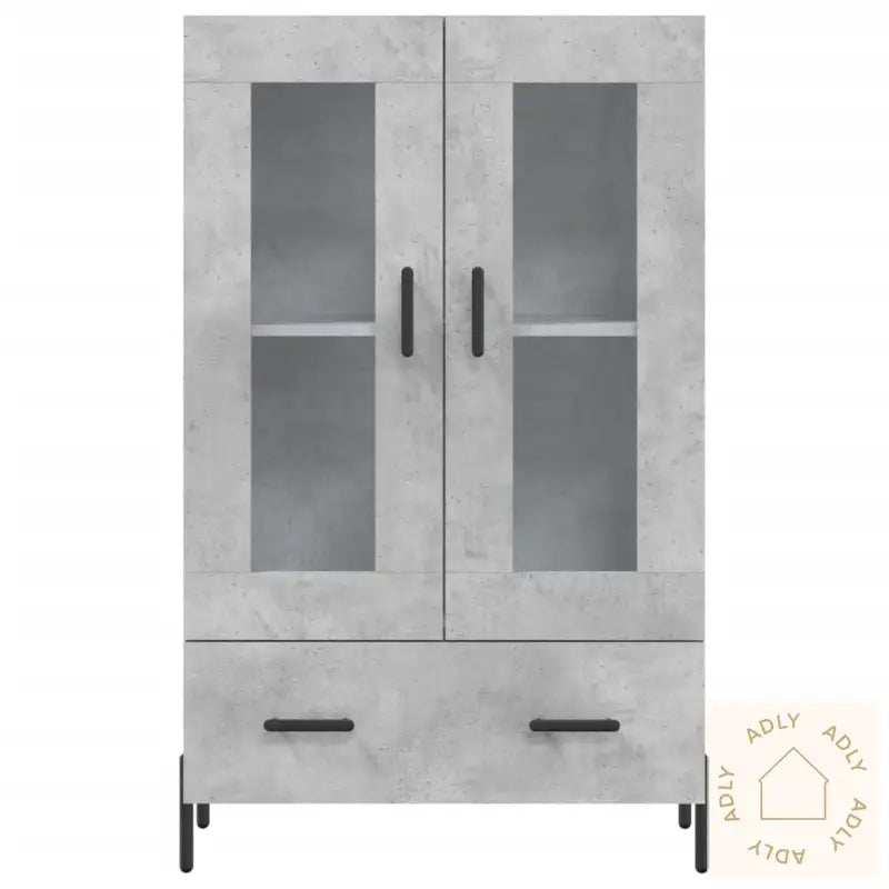 Highboard Betonggrå 69,5X31X115 Cm Konstruert Tre