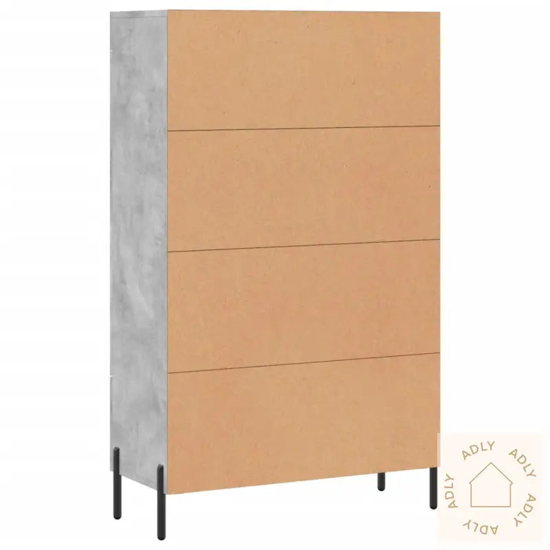 Highboard Betonggrå 69,5X31X115 Cm Konstruert Tre