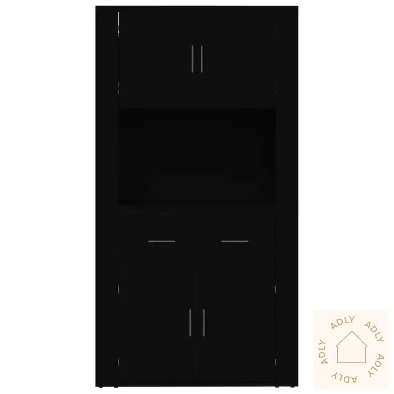 Highboard Svart Konstruert Tre