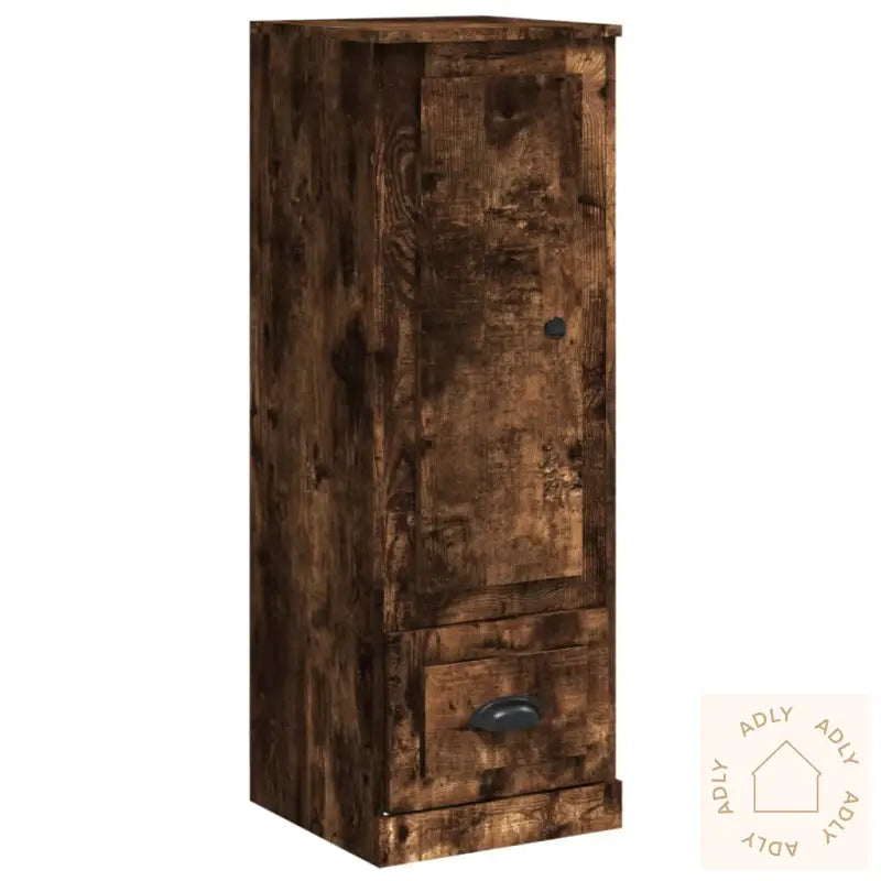 Highboard Røkt Eik 36X35,5X103,5 Cm Konstruert Tre