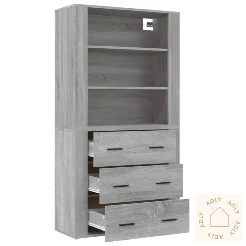 Highboard Grå Sonoma Konstruert Tre