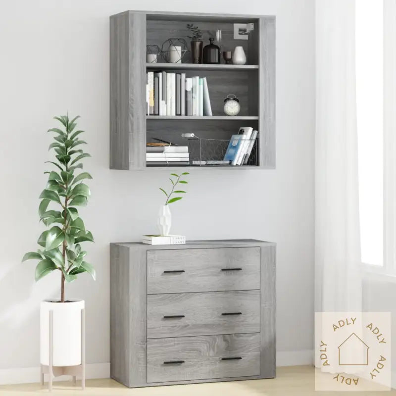 Highboard Grå Sonoma Konstruert Tre