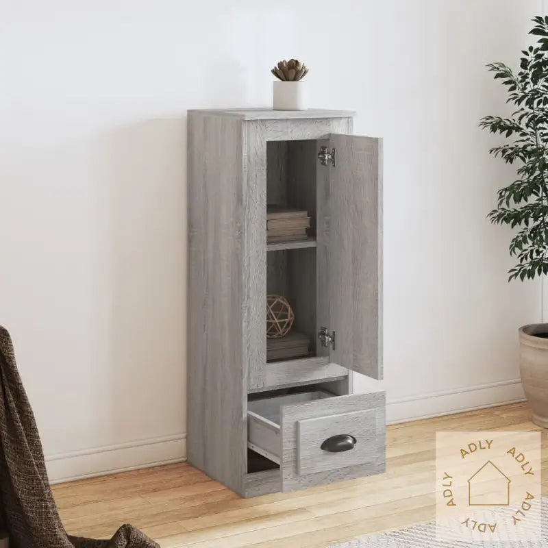 Highboard Grå Sonoma 36X35,5X103,5 Cm Konstruert Tre