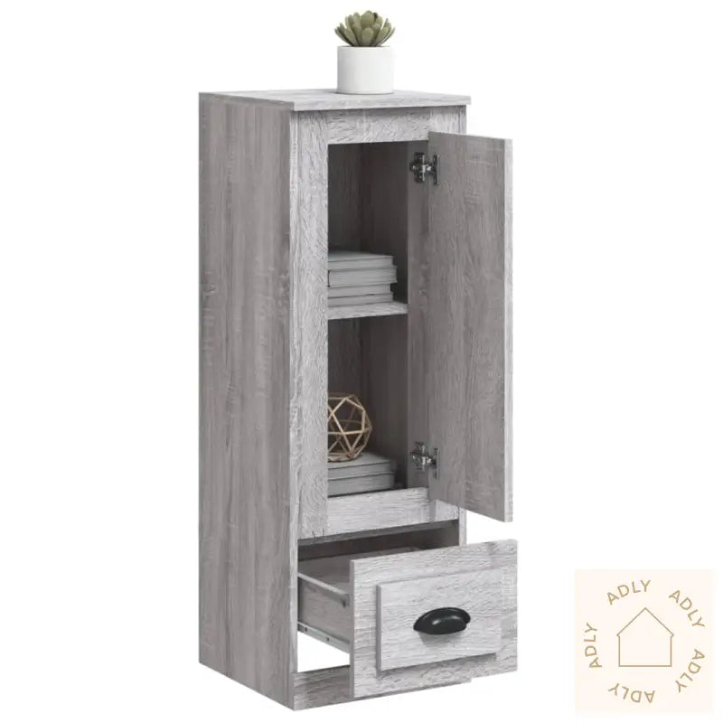 Highboard Grå Sonoma 36X35,5X103,5 Cm Konstruert Tre