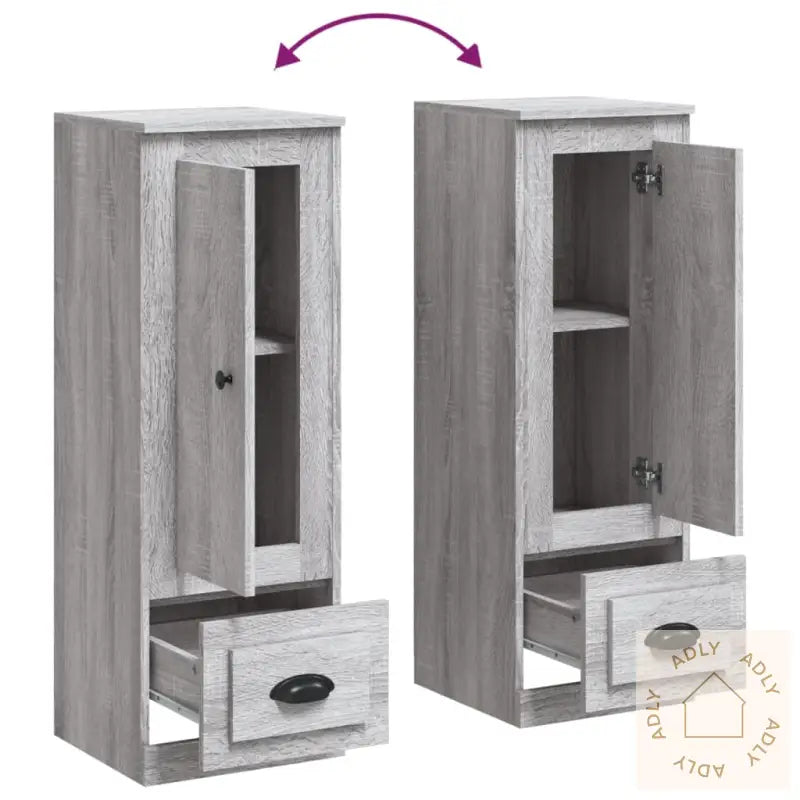 Highboard Grå Sonoma 36X35,5X103,5 Cm Konstruert Tre