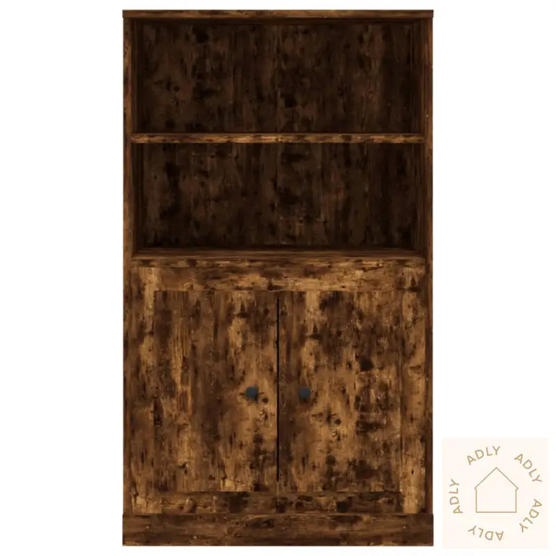 Highboard Røkt Eik 60X35,5X103,5 Cm Konstruert Tre