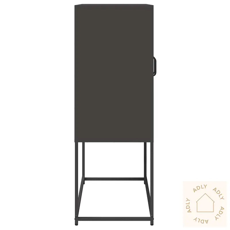 Highboard Sort 68X39X107 Cm Stål