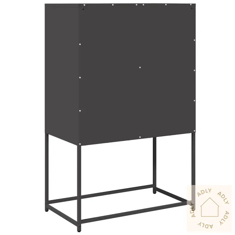 Highboard Sort 68X39X107 Cm Stål