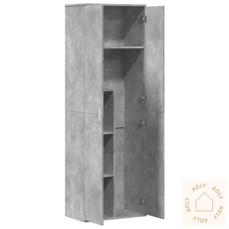 Highboard Betonggrå 60X35X180 Cm Konstruert Tre