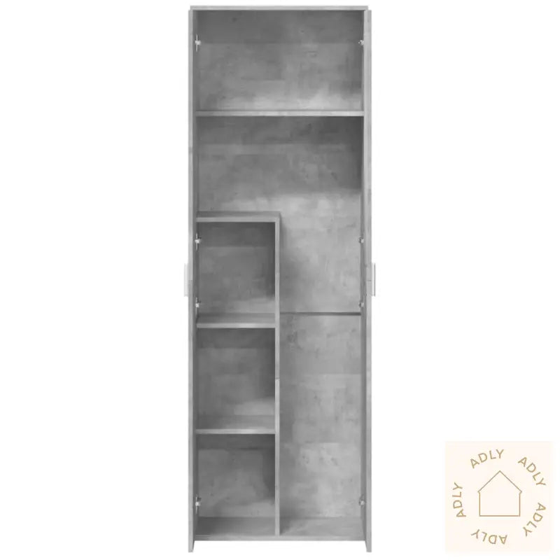 Highboard Betonggrå 60X35X180 Cm Konstruert Tre