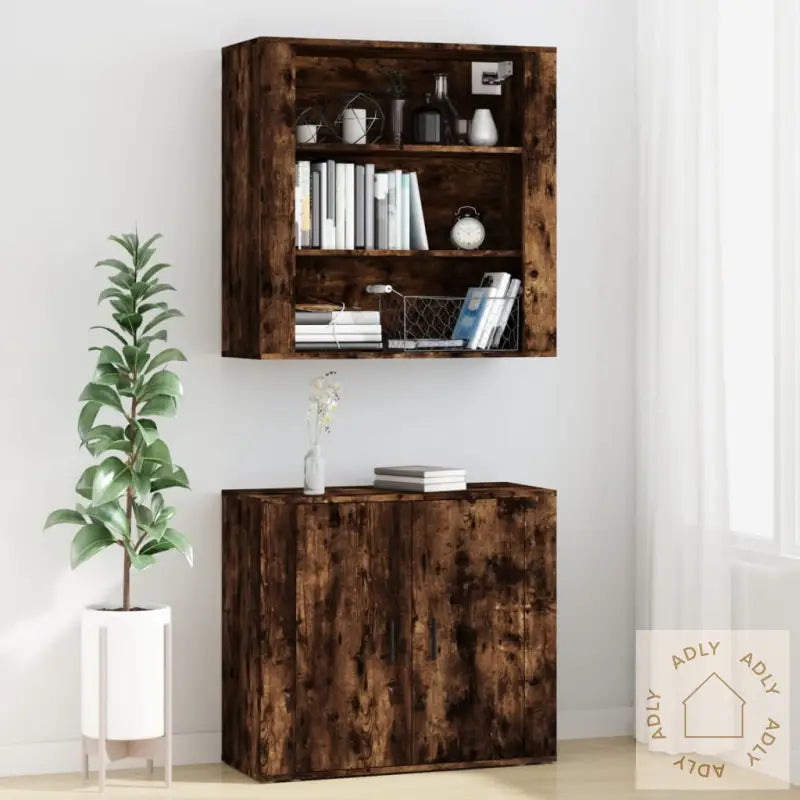Highboard Røkt Eik Konstruert Tre
